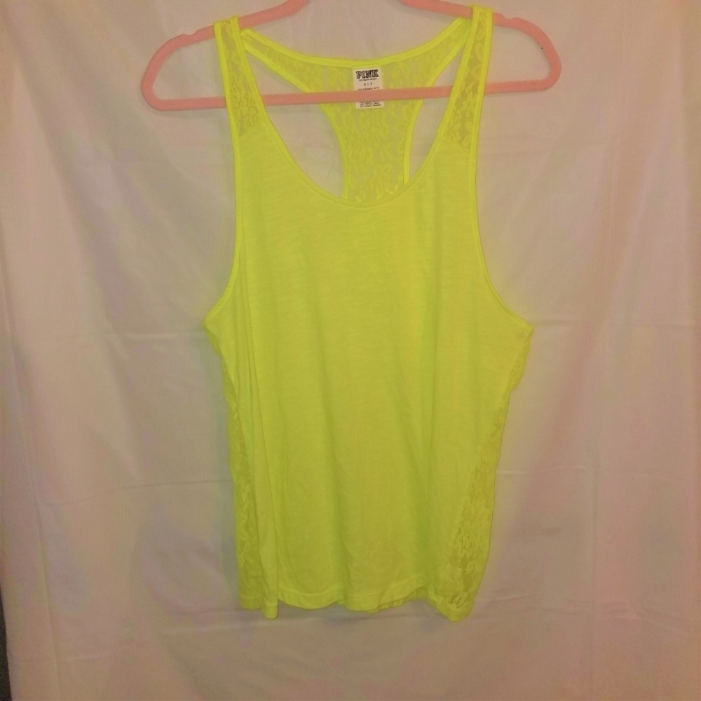 PINK by Victoria Secret Neon Yellow Tank